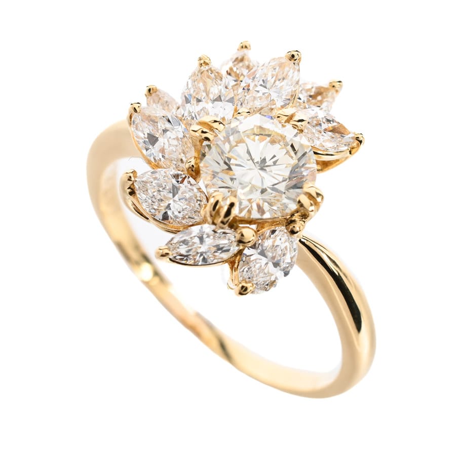 【中古A品】  平和堂 ダイヤ リング   K18イエローゴールド 銀座