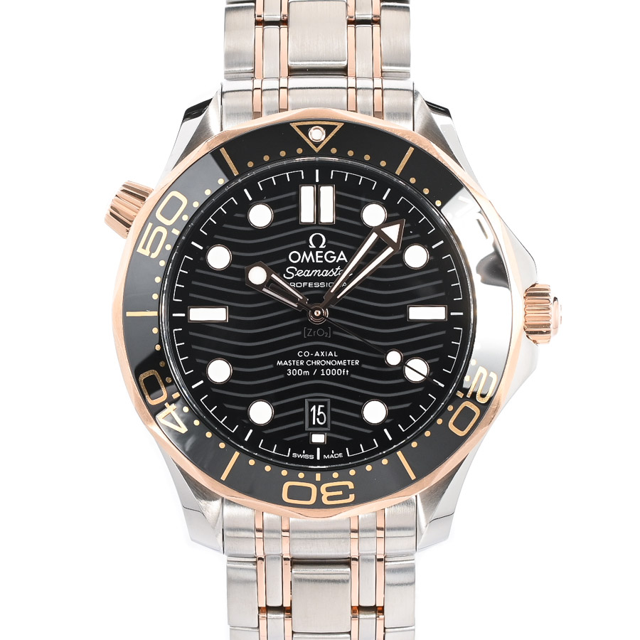 【中古A品】  オメガ シーマスター ダイバー300M コーアクシャル マスタークロノメーター  210.20.42.20.01.001 ステンレス/ピンクゴールド 新宿歌舞伎町店