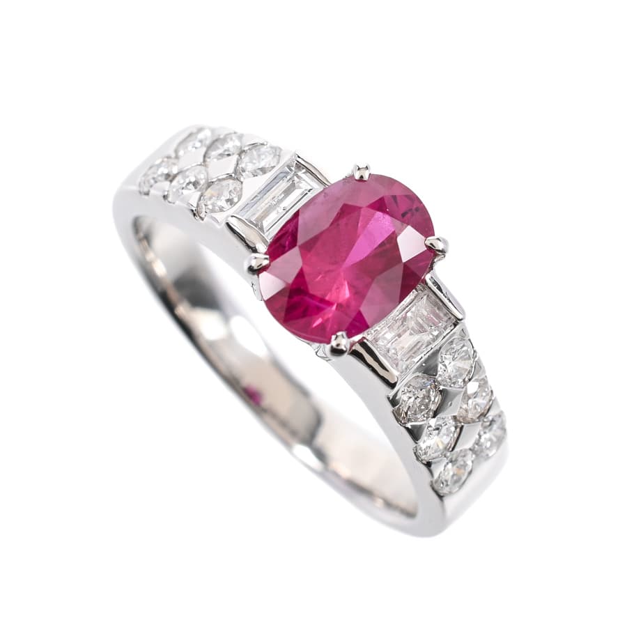 【中古A品】  ノンブランドジュエリー ルビー リング   プラチナ900 横浜関内店