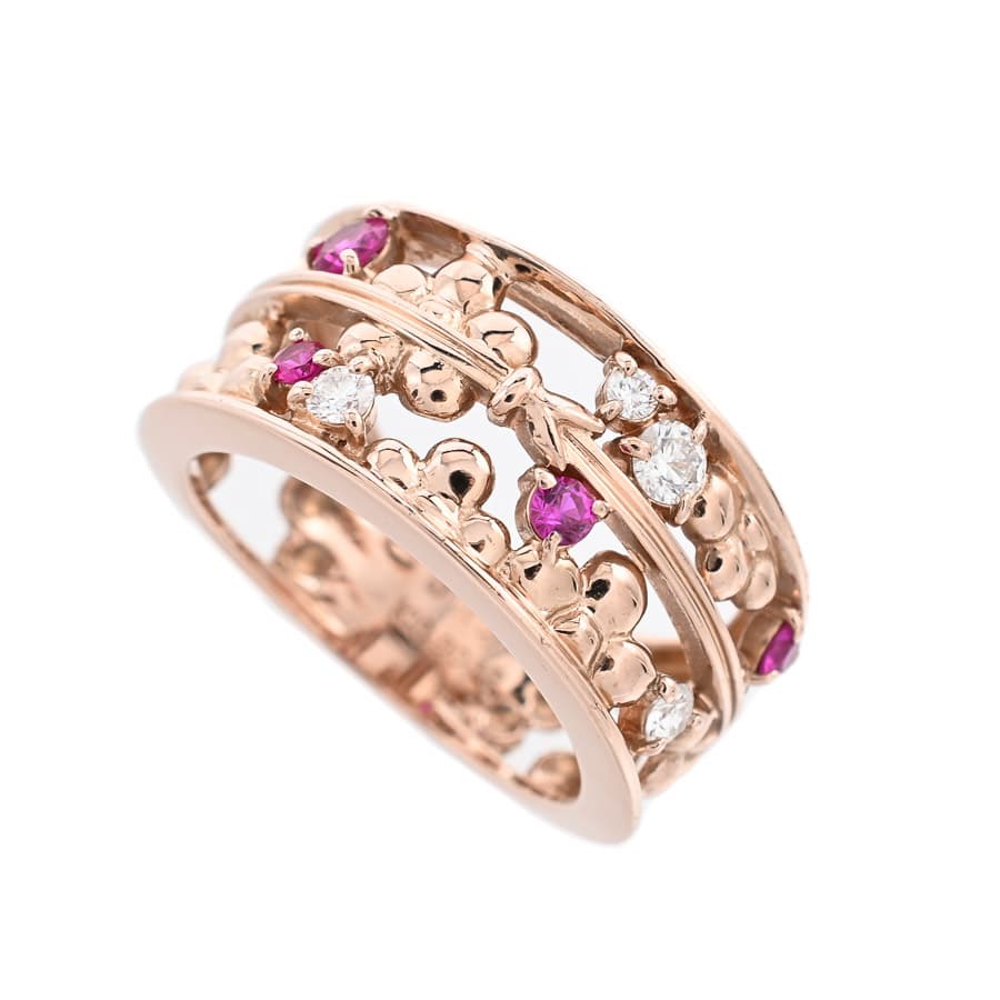 【中古A品】  ノンブランドジュエリー ルビー リング   K18ピンクゴールド 元町本店