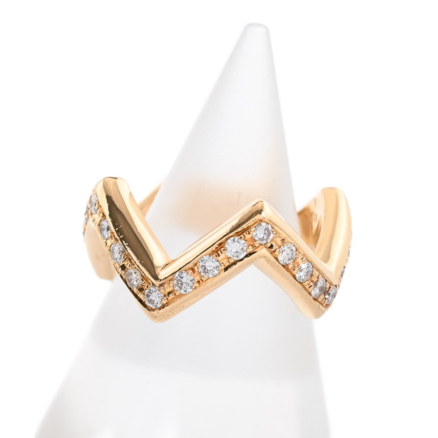 【中古A品】  ノンブランドジュエリー ダイヤ リング   K18YG 横浜関内店