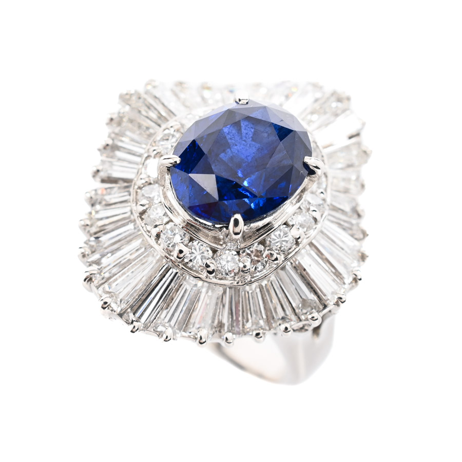 【中古A品】  ノンブランドジュエリー サファイア リング   プラチナ900 横浜関内店