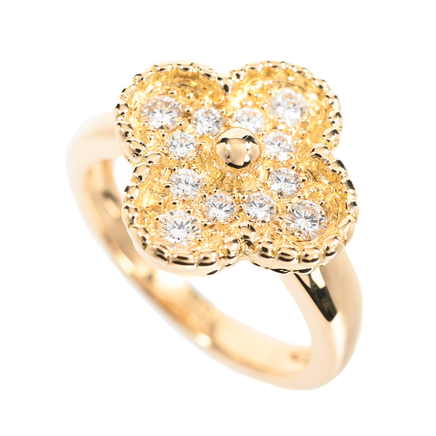 【中古A品】  ヴァンクリーフアーペル ヴィンテージアルハンブラ   K18イエローゴールド 横浜関内店