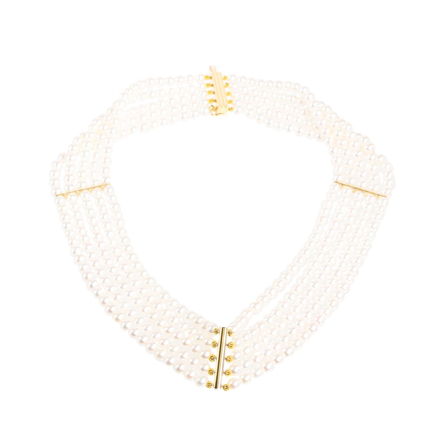 【中古A品】  ミキモト パール ネックレス   K18イエローゴールド 元町本店