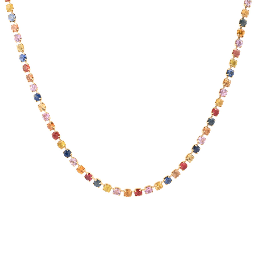 【中古A品】  ノンブランドジュエリー マルチストーン ネックレス   K18YG 横浜関内店