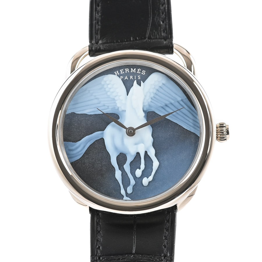 【中古A品】  エルメス アルソー  AR8.A790b ホワイトゴールド 銀座