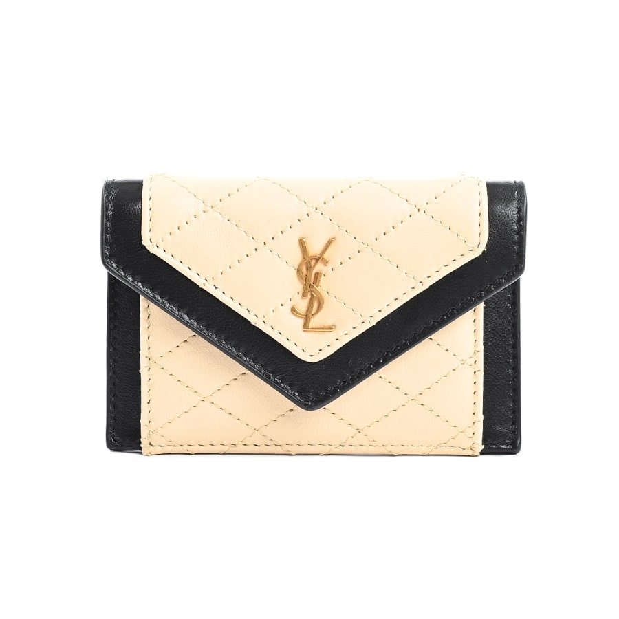 【中古A品】  イブサンローラン ギャビーマルチフォールドウォレット  734921 カーフ 元町本店