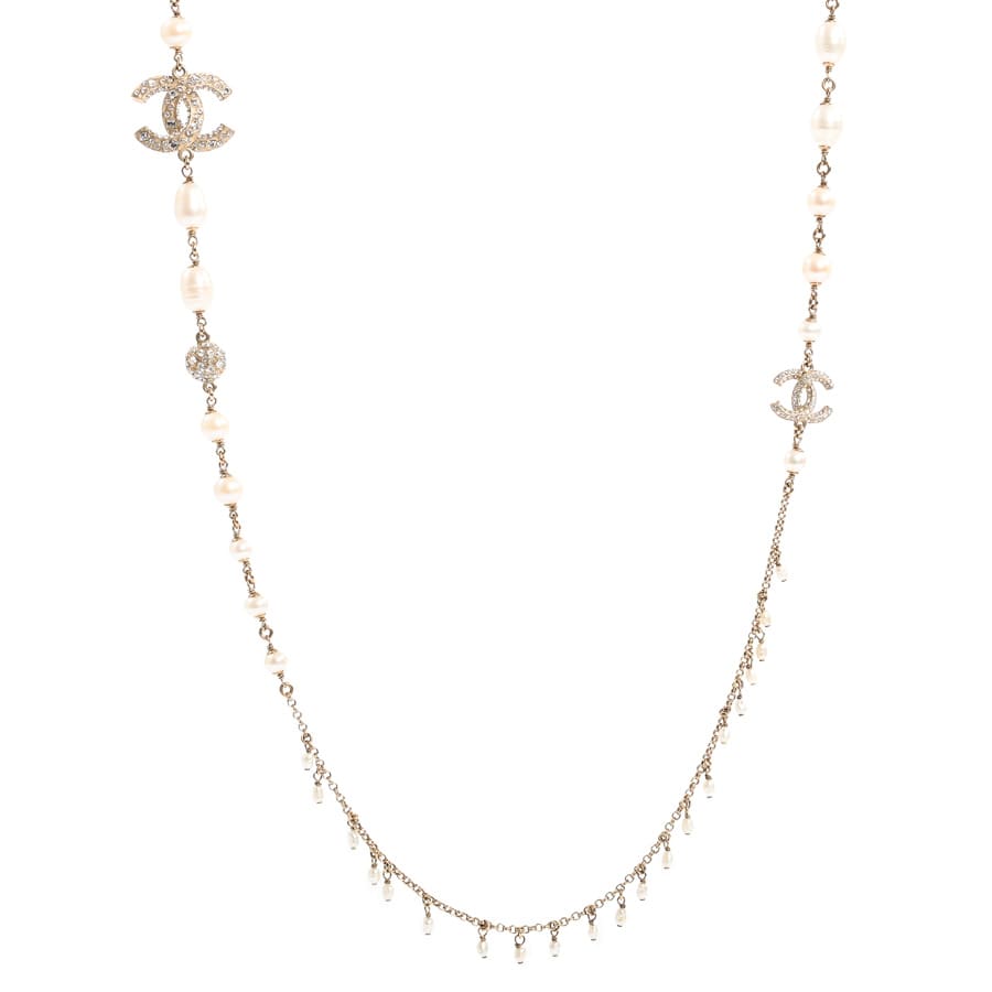 【中古AB品】  シャネル ロングネックレス   ゴールドメッキ 元町本店