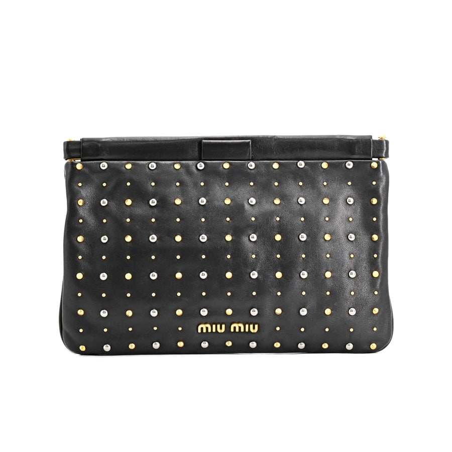 【中古A品】  ミュウミュウ クラッチバッグ   カーフ 新宿歌舞伎町店