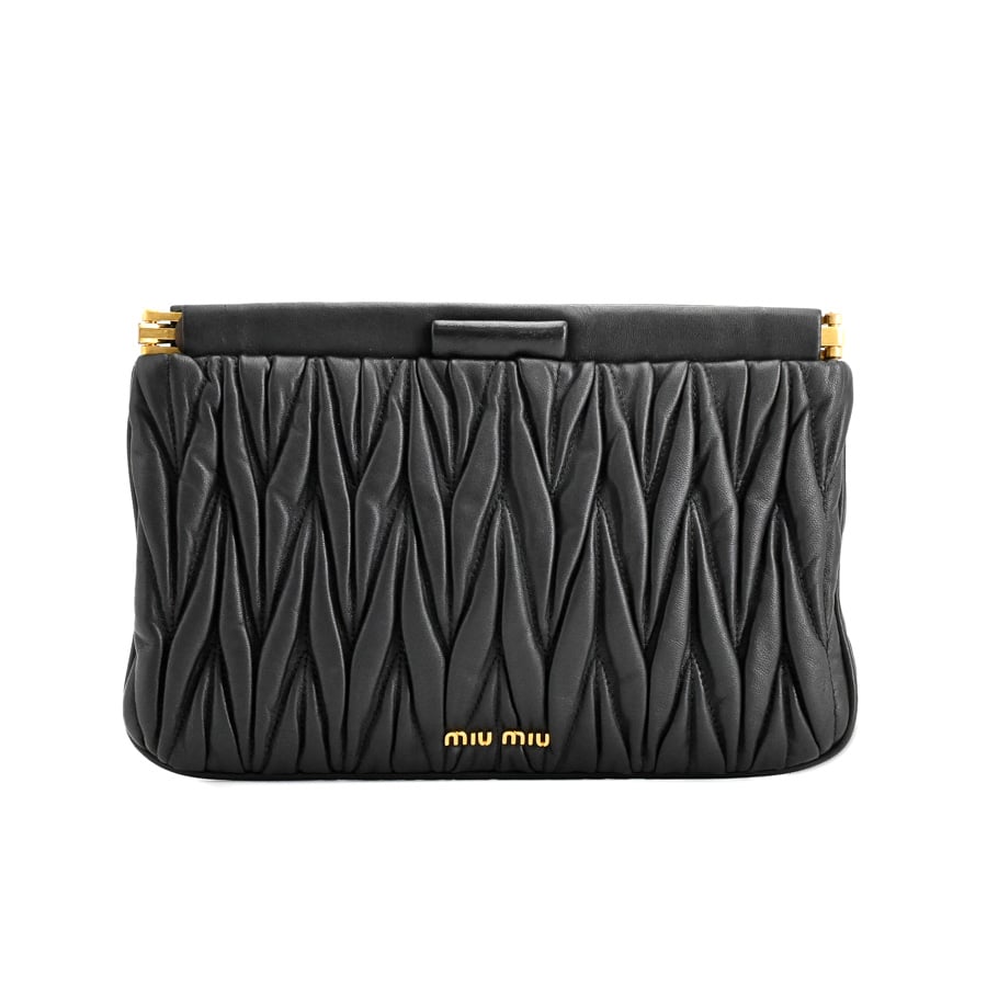 【中古A品】  ミュウミュウ クラッチバッグ  5N1572 カーフ THE YOKOHAMA FRONT