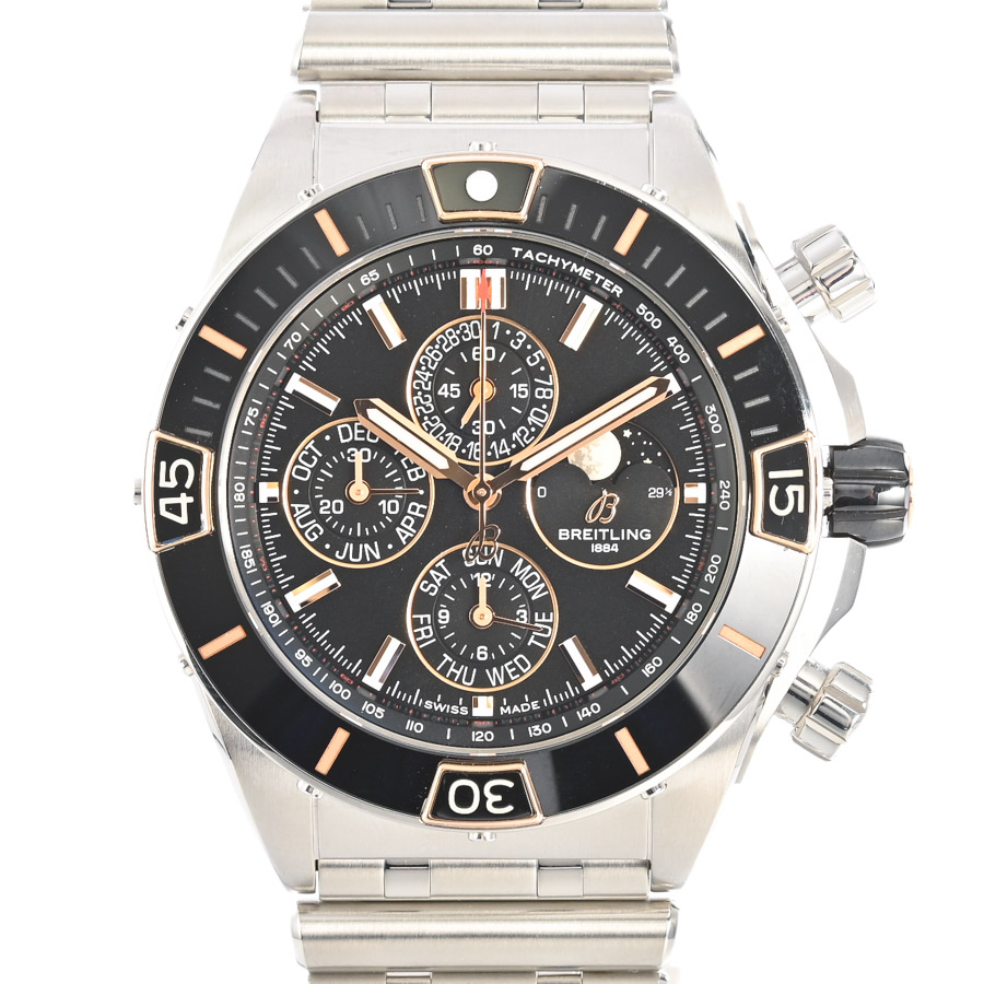 【中古A品】  ブライトリング スーパークロノマット44 フォーイヤー カレンダー  I19320251B1A1 ステンレス 新宿歌舞伎町店
