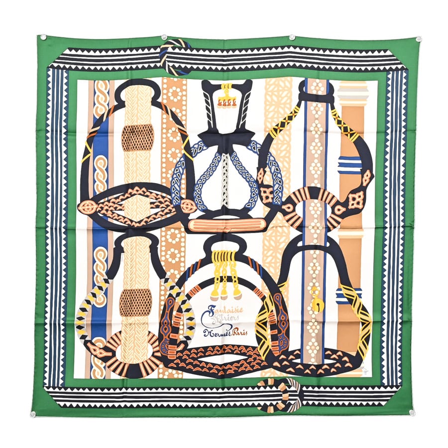 【中古SA品】  エルメス カレ90   シルク 銀座