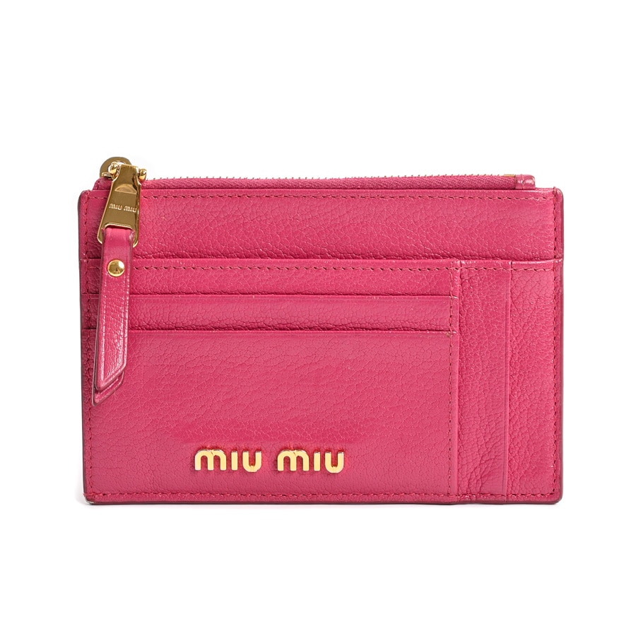 【中古B品】  ミュウミュウ フラグメントケース   カタオシレザー 元町本店