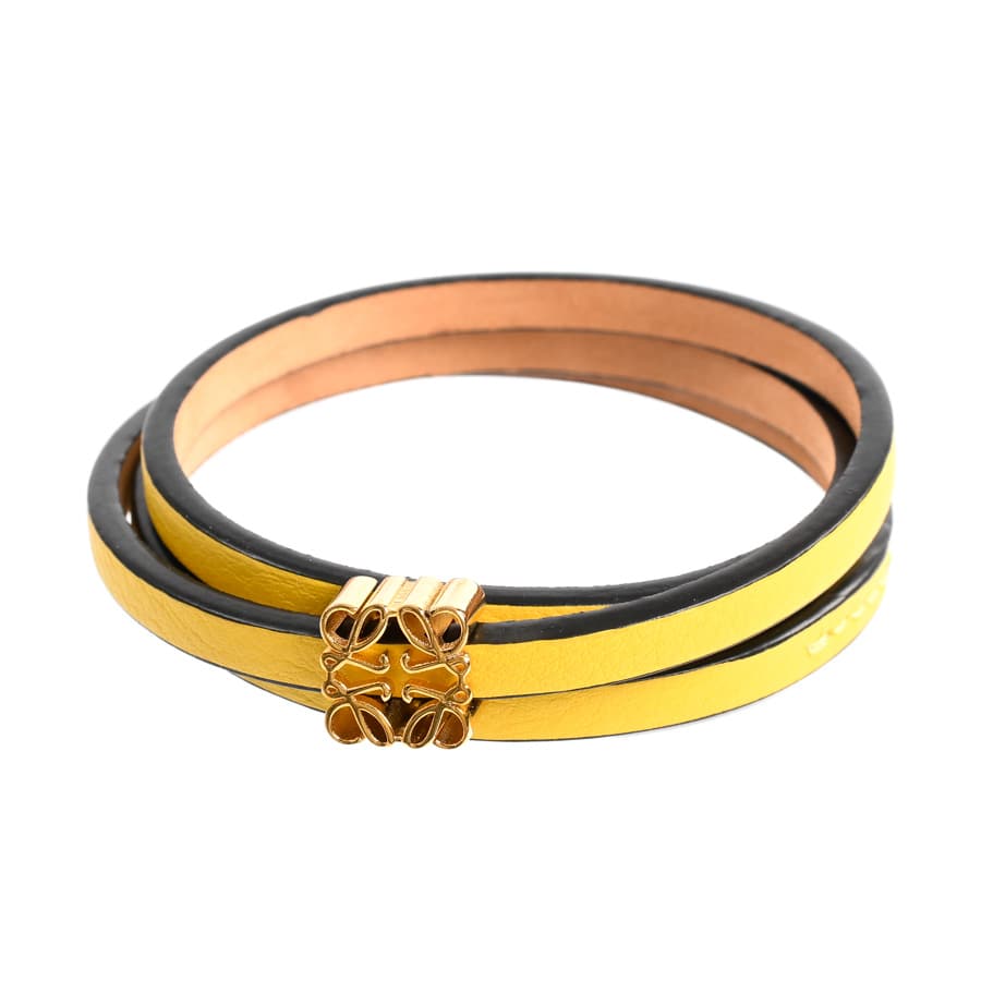 【中古A品】  ロエベ ツイストバングルM  J920240X17 カーフ 元町本店