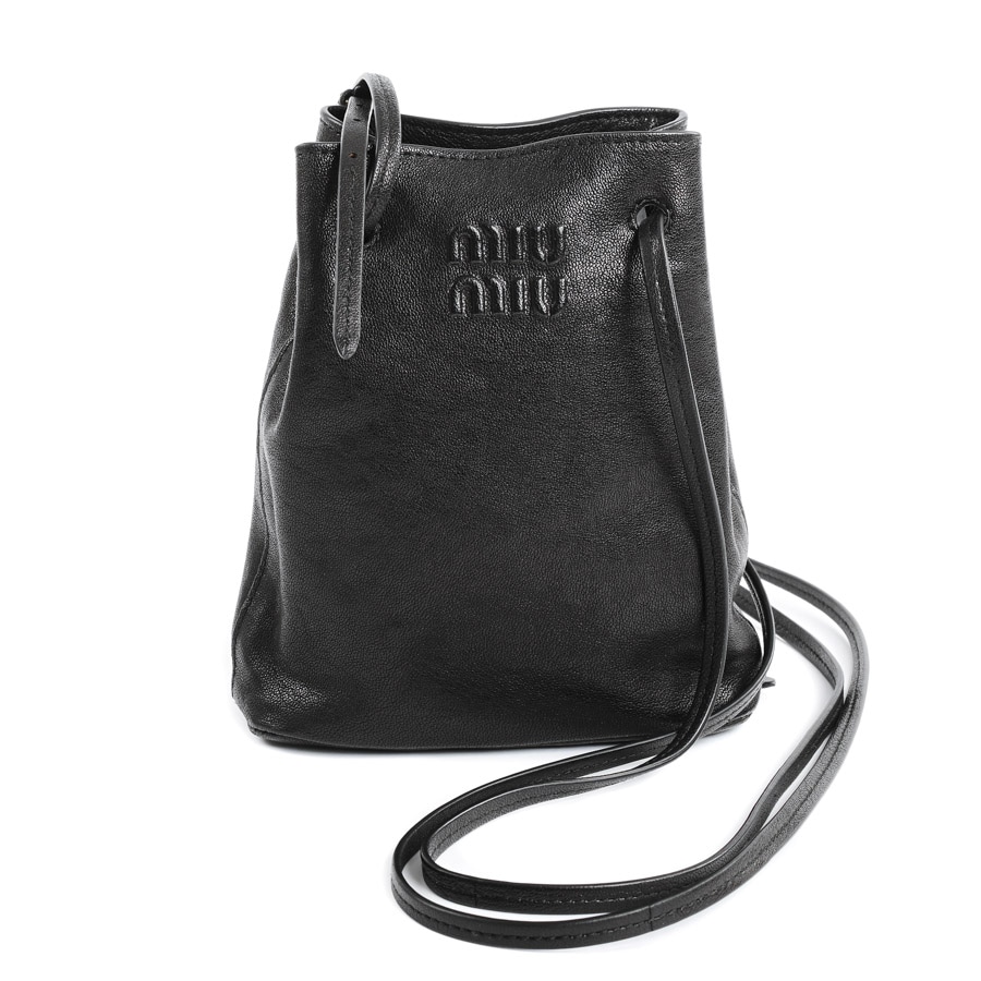 【中古A品】  ミュウミュウ ナッパレザーミニバッグ  5NF460 ナッパ THE YOKOHAMA FRONT