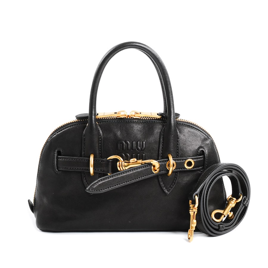 【中古A品】  ミュウミュウ アバンチュールナッパレザートップハンドルバッグ  5BB169 ナッパ 新宿歌舞伎町店