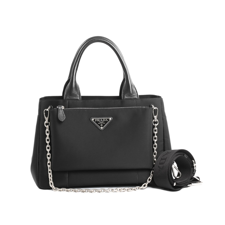 【中古A品】  プラダ 2WAYトートバッグ  1BG364 テスート THE YOKOHAMA FRONT