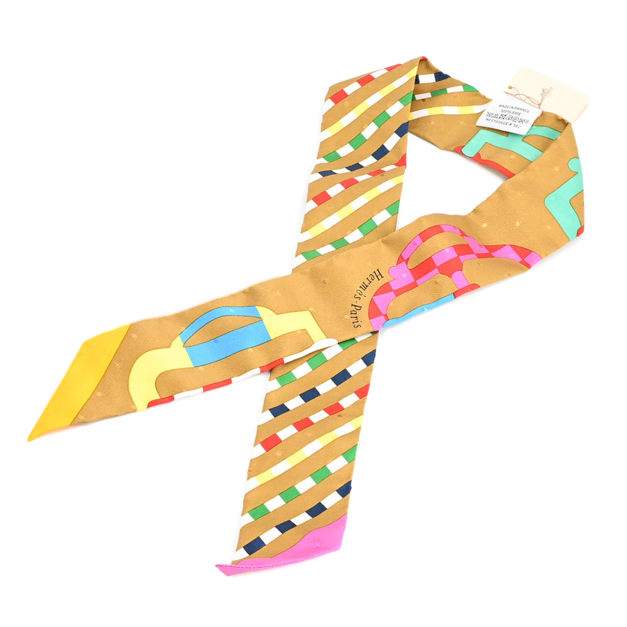 【中古A品】  エルメス ツイリー   シルク 銀座