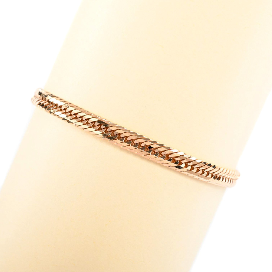 【中古A品】  ノンブランドジュエリー 喜平ブレスレット 12面トリプル 11.9g   K18ピンクゴールド 元町本店