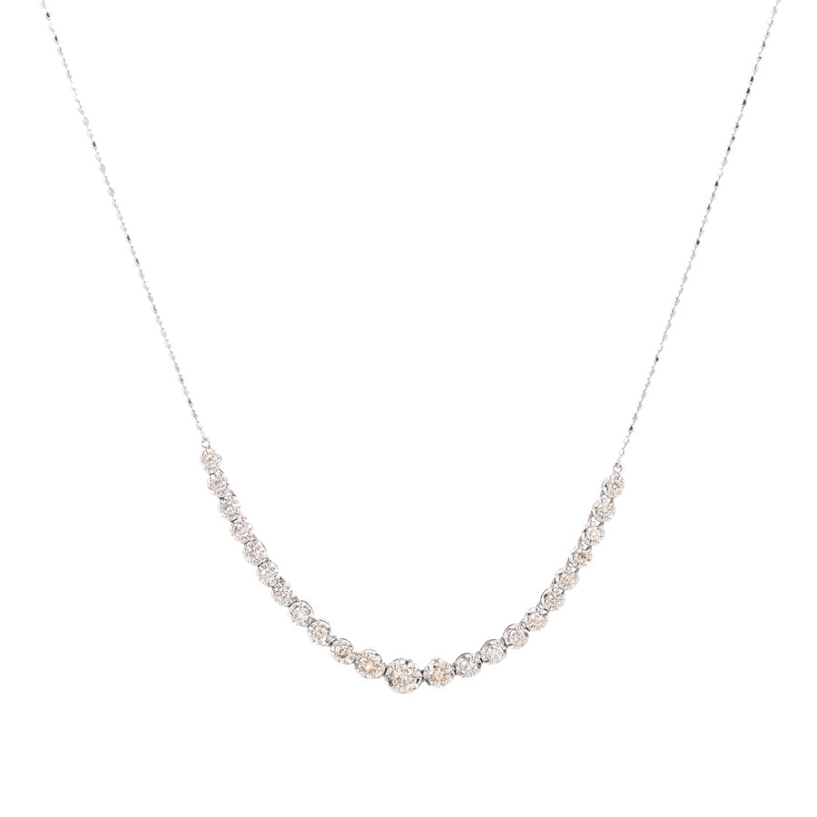 【中古A品】  ノンブランドジュエリー ダイヤ ネックレス   Pt950/850 横浜関内店