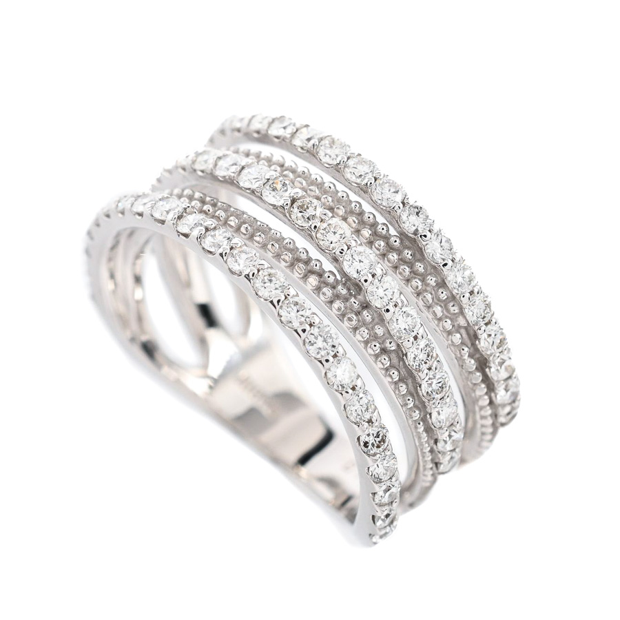 【中古A品】  ノンブランドジュエリー ダイヤ リング   K18ホワイトゴールド 横浜関内店