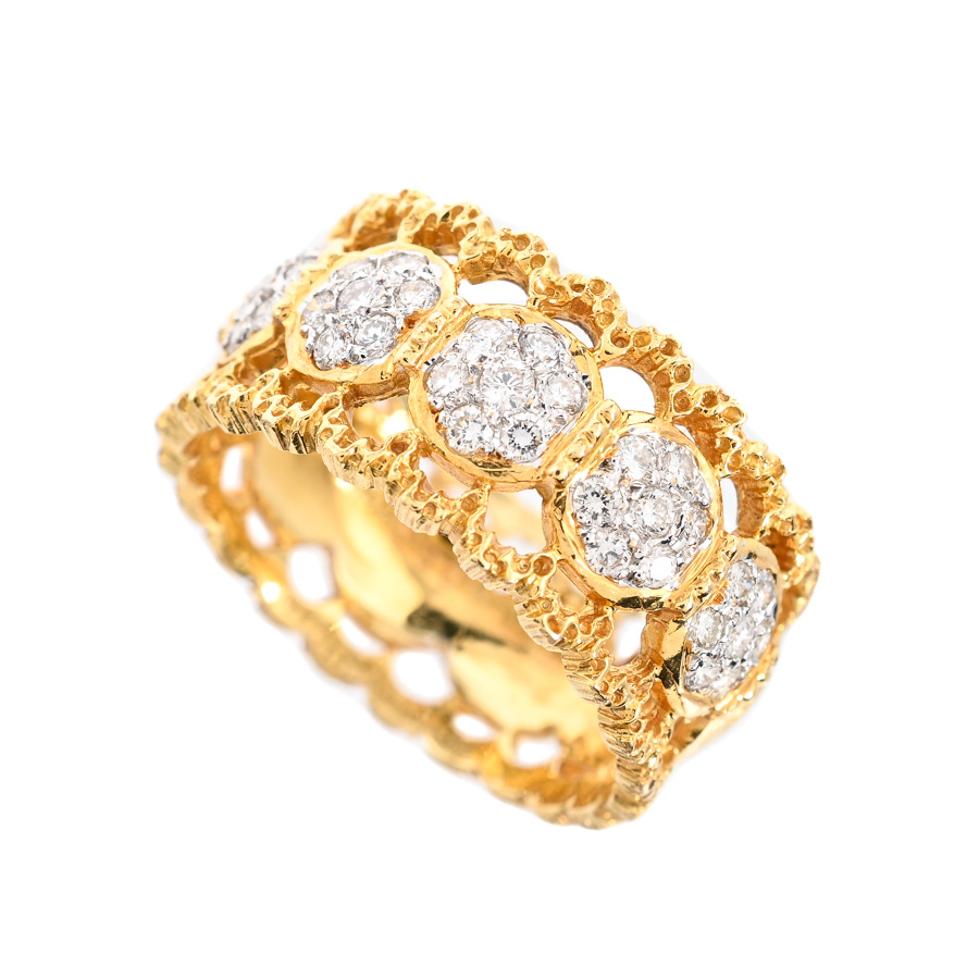 【中古A品】  ノンブランドジュエリー ダイヤ リング   K18YG/WG 横浜関内店