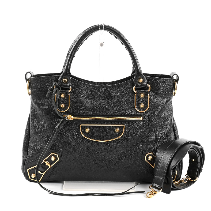 【中古A品】  バレンシアガ クラシックエッジシティ  390149 型押しレザー 元町本店