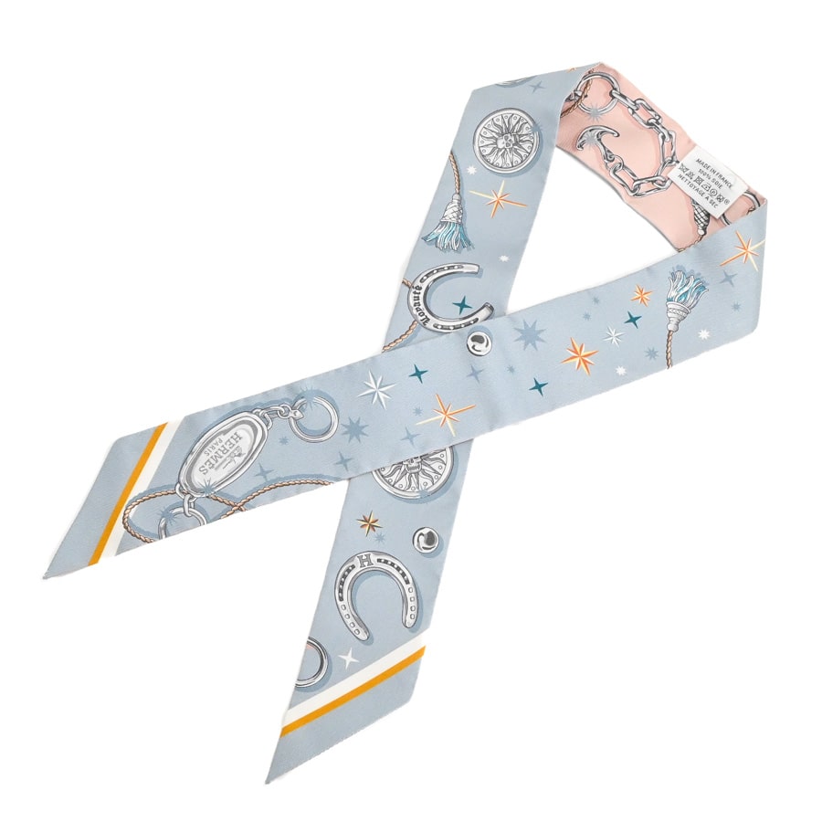 【中古A品】  エルメス ツイリー   シルク THE YOKOHAMA FRONT