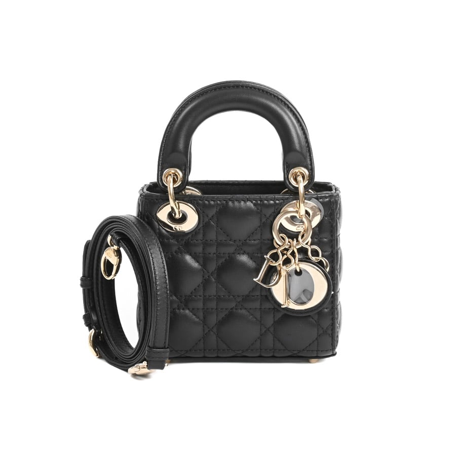 【中古A品】  ディオール レディディオールマイクロバッグ  S0856ONGE_M900 ラムスキン 横浜関内店