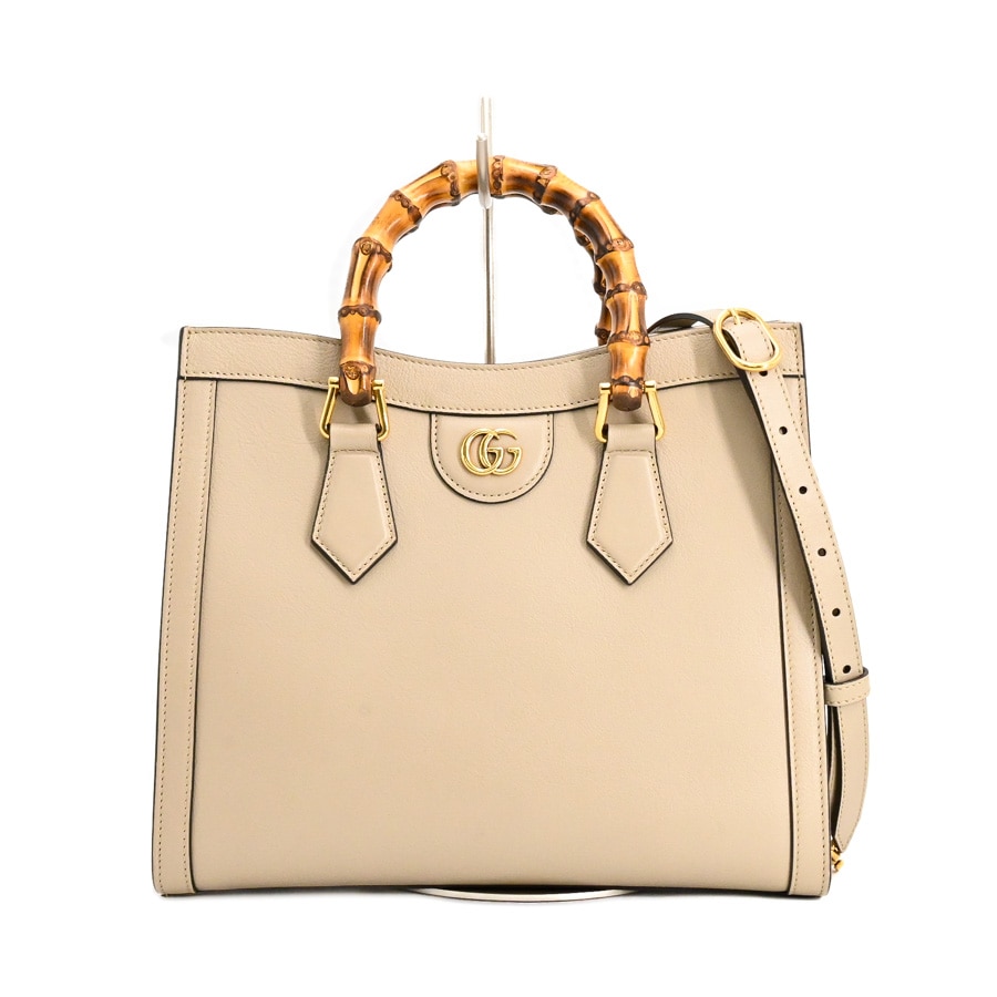 【中古A品】  グッチ ダイアナスモールトートバッグ バンブー 660195 型押しレザー 横浜関内店