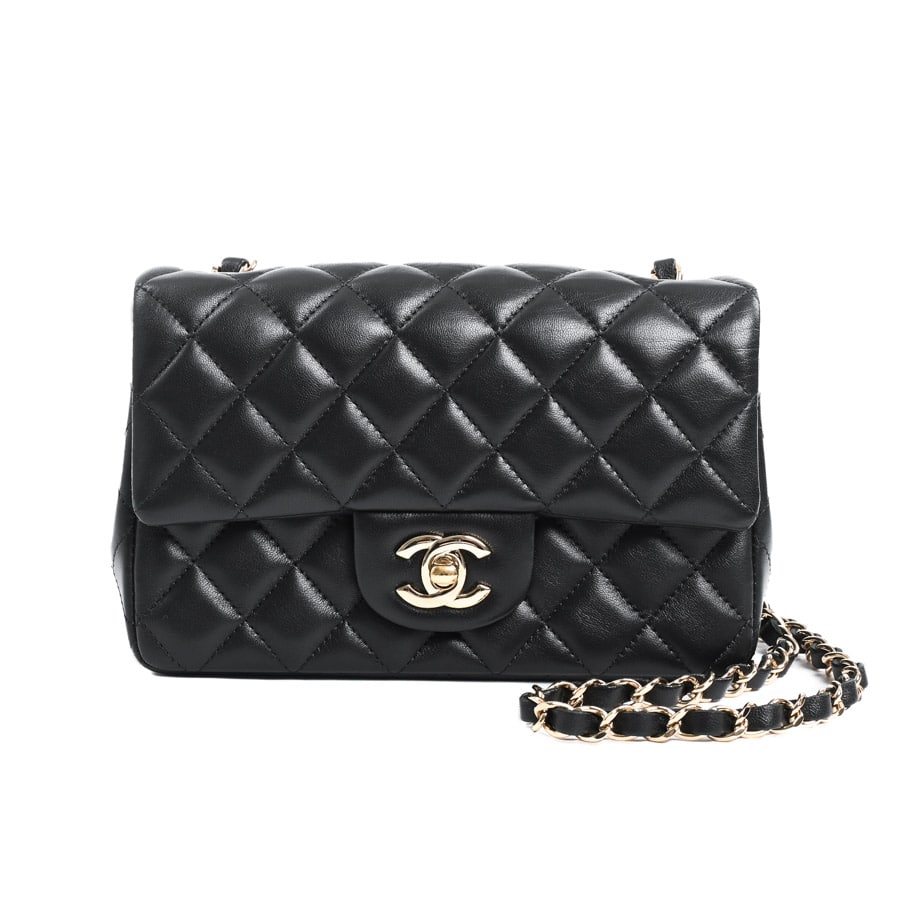 【中古A品】  シャネル ミニクラシックハンドバッグ  A69900 ラムスキン THE YOKOHAMA FRONT