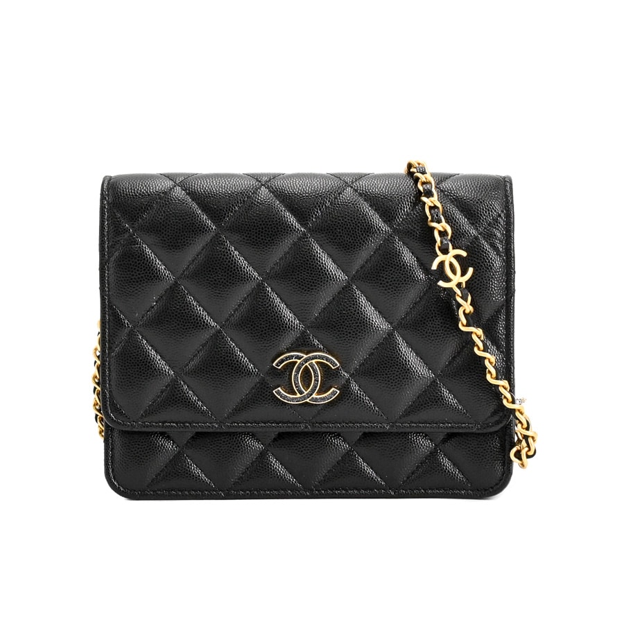 【中古A品】  シャネル チェーンウォレット   キャビア 新宿歌舞伎町店