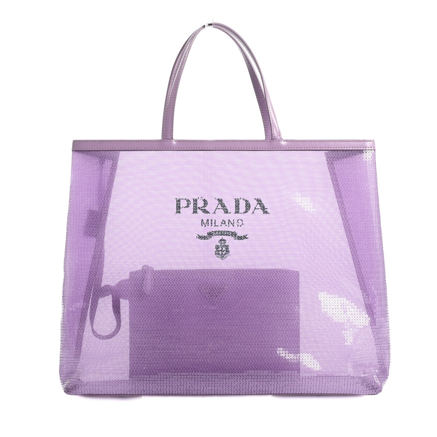 【中古AB品】  プラダ メッシュトートバッグ  1BG416 カーフ 元町本店