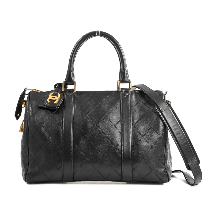 【ヴィンテージ】  シャネル 2WAYボストンバッグ   ラムスキン 新宿歌舞伎町店