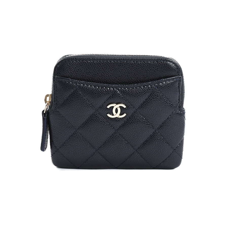 【中古A品】  シャネル クラシックジップコインパース  AP2061 キャビア 銀座