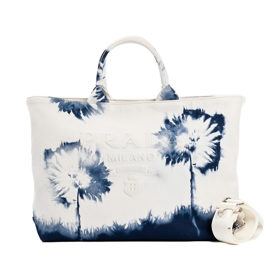 【中古A品】  プラダ ロゴ入りトートバック  1BG395 キャンバス 元町本店