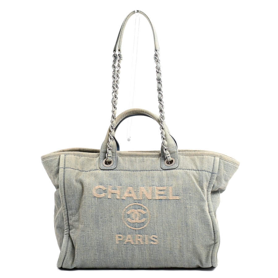 【中古B品】  シャネル ドーヴィルショッピングバッグ ドーヴィル A66941 デニム 銀座