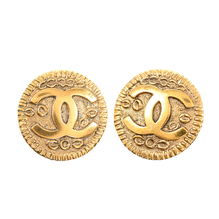 【ヴィンテージ】  シャネル イヤリング   ゴールドメッキ 新宿歌舞伎町店