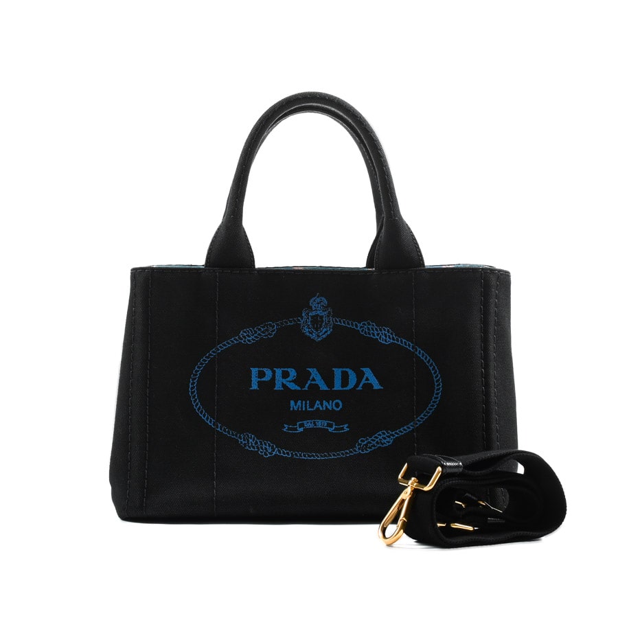 【中古AB品】  プラダ ミニカナパトート  1BG439 キャンバス 元町本店