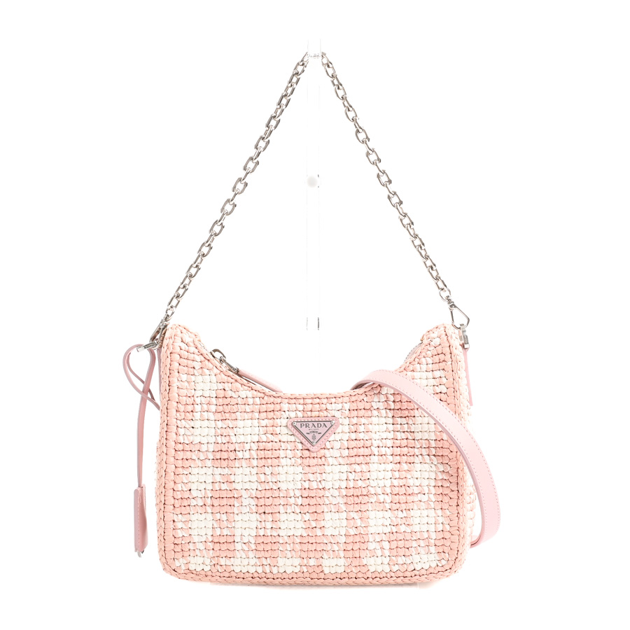 【中古A品】  プラダ ミニバッグ  1BC204 ラフィア 横浜関内店