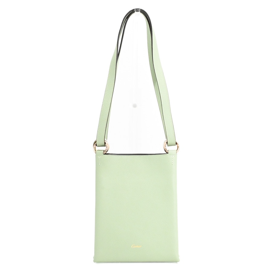 【中古A品】  カルティエ トリニティショルダーバッグミニ   型押しレザー 元町本店