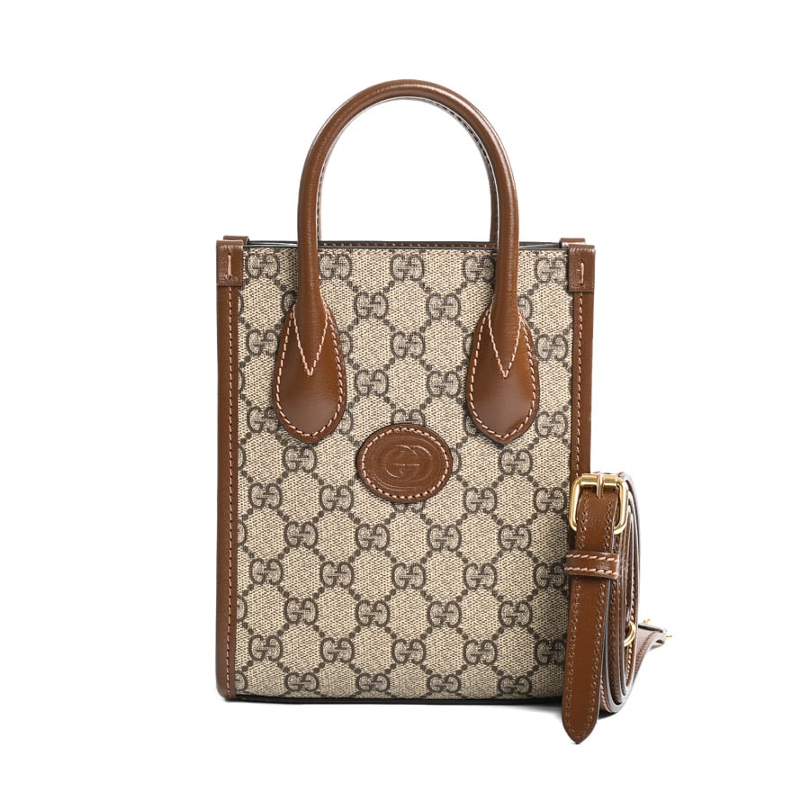 【中古A品】  グッチ インターロッキングGミニトートバッグ インターロッキングG 671623 GGスプリーム 横浜関内店