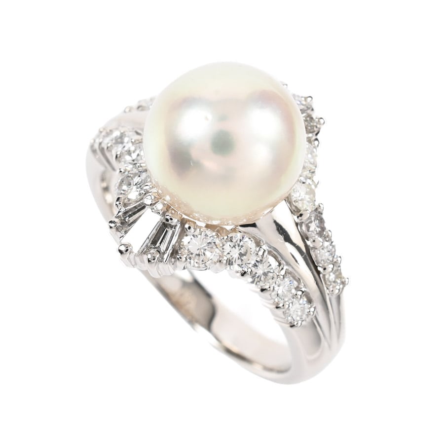 【中古A品】  タサキ パール リング   Pt900 銀座