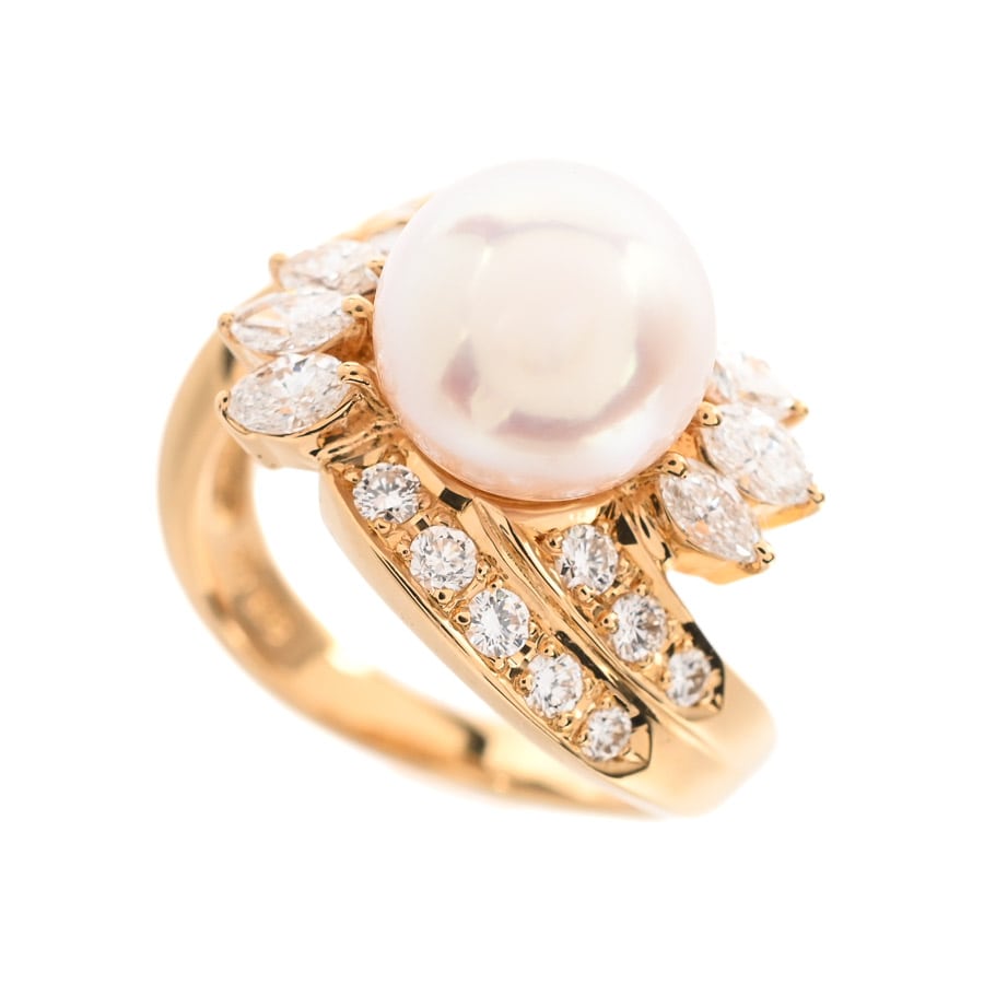 【中古A品】  タサキ パール リング   K18イエローゴールド 元町本店