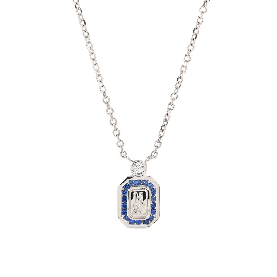 【中古A品】  ハリーウィンストン HWロゴ  PESPRD16HWL Pt950 銀座