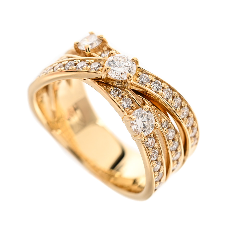 【中古A品】  ノンブランドジュエリー ダイヤ リング   K18YG 元町本店