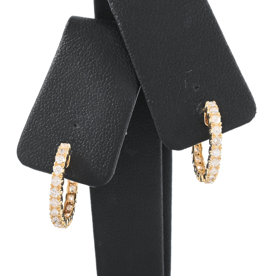 【中古A品】  ノンブランドジュエリー ダイヤ ピアス   K18YG THE YOKOHAMA FRONT