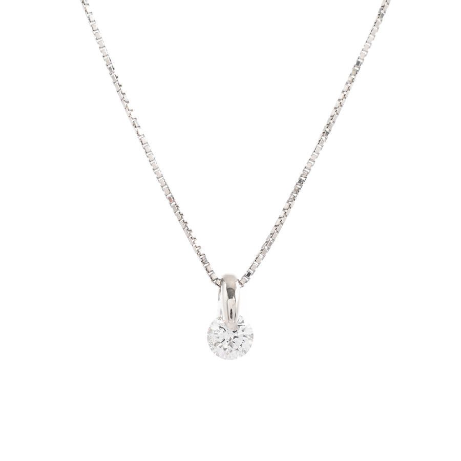 【中古A品】  ノンブランドジュエリー ダイヤ ネックレス   プラチナ900/850 THE YOKOHAMA FRONT