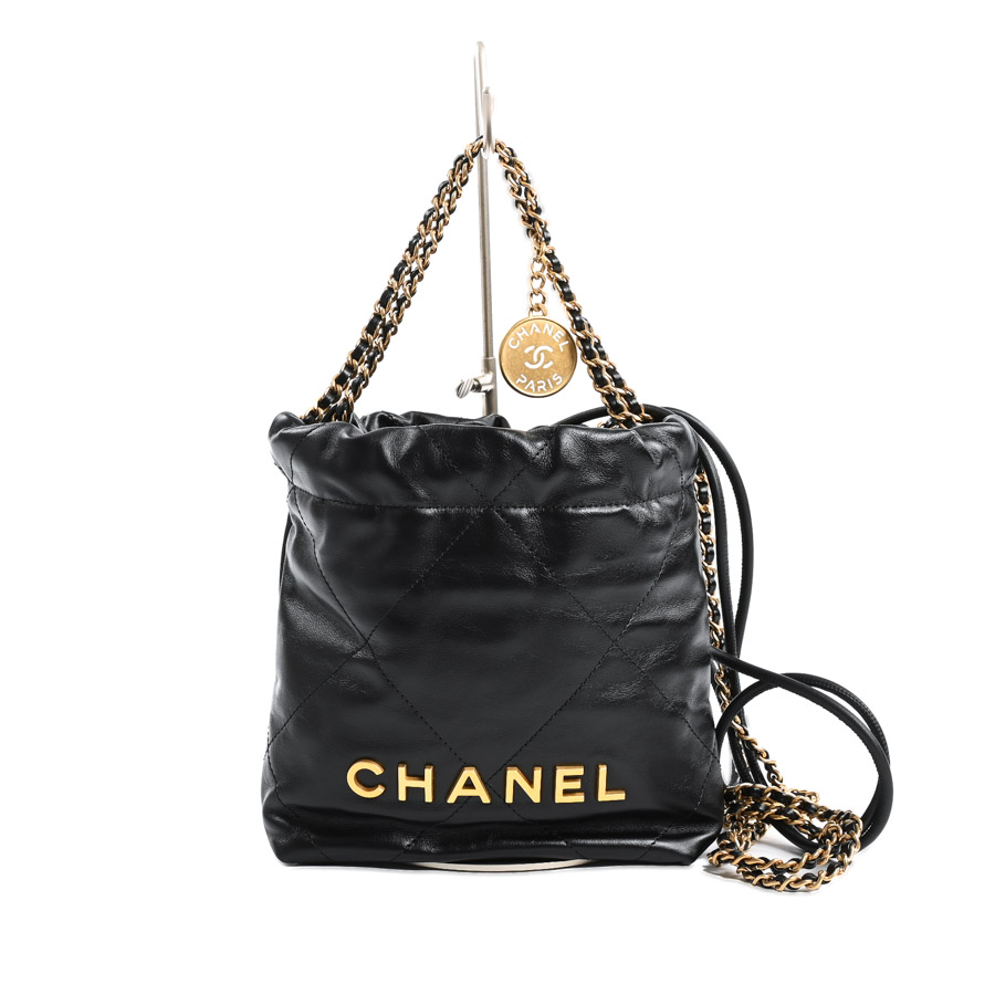【中古SA品】  シャネル CHANEL22ミニハンドバッグ  AS3980 カーフ THE YOKOHAMA FRONT