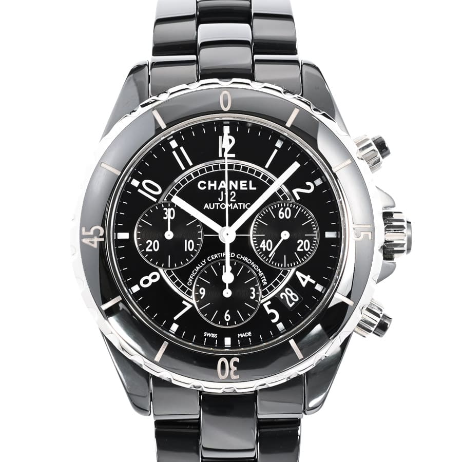 【中古A品】  シャネル J12 クロノグラフ 41mm  H0940 セラミック THE YOKOHAMA FRONT